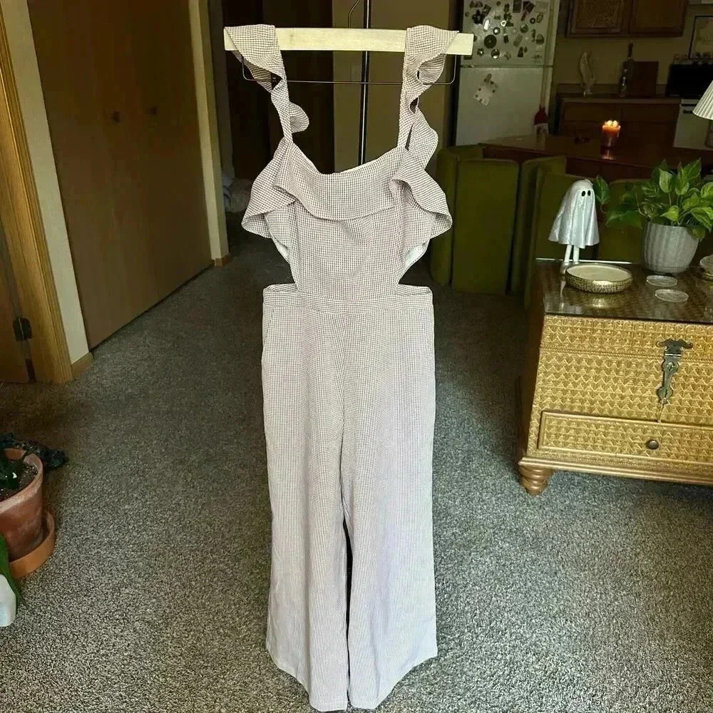 Ale by Alessandra jumpsuit with ruffle straps